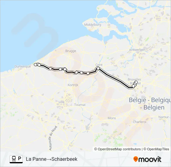 P Train Line Map