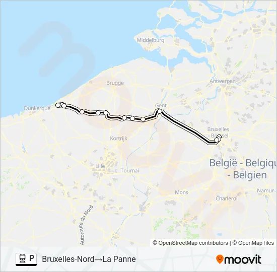 P Train Line Map