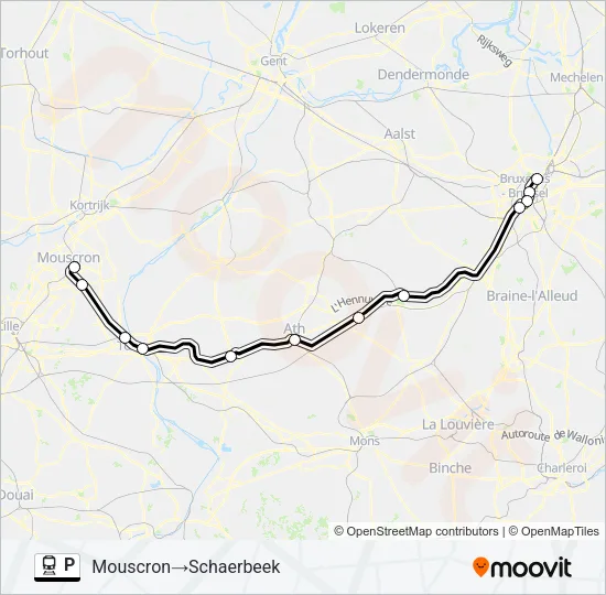 P Train Line Map