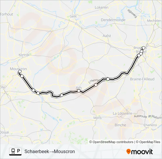 P Train Line Map