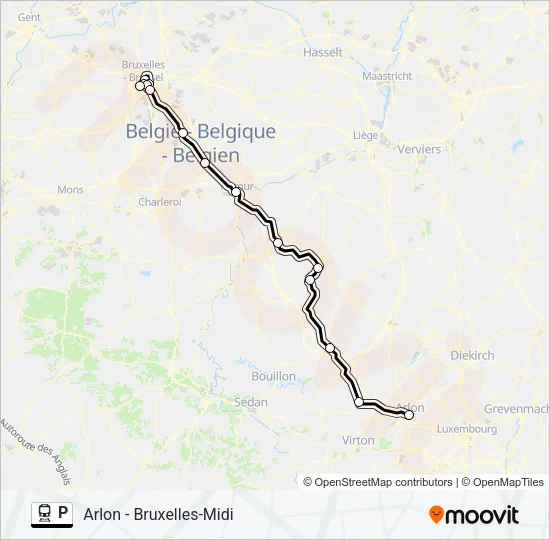 P Train Line Map