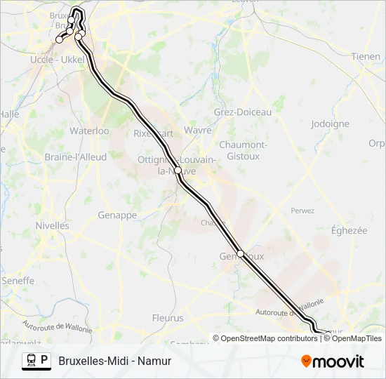 P Train Line Map