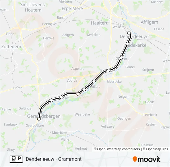 P Train Line Map