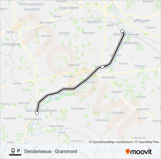 P Train Line Map