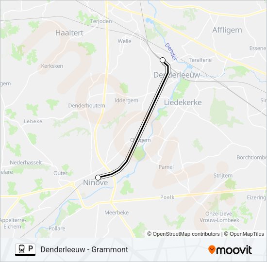 P Train Line Map
