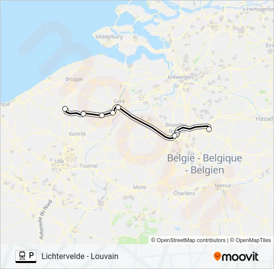 P Train Line Map