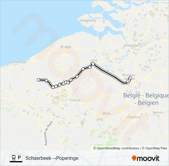 P Train Line Map