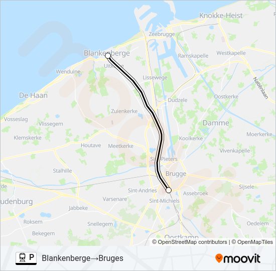 P Train Line Map