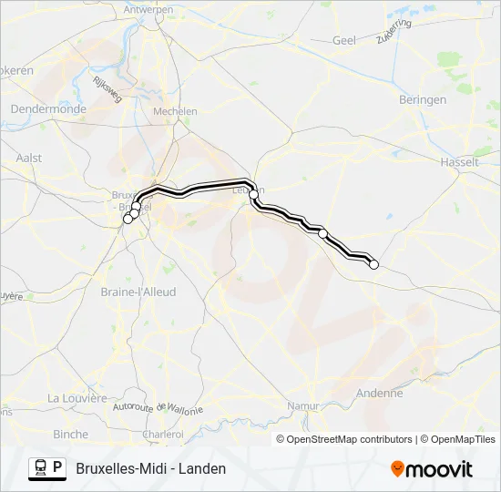 P Train Line Map