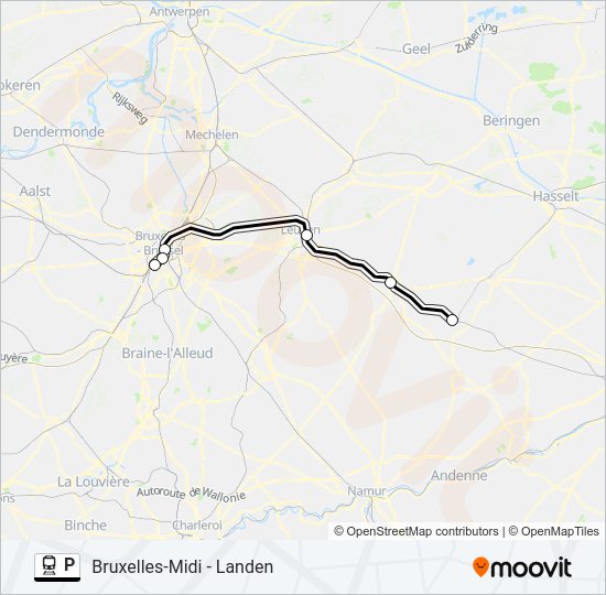 P Train Line Map