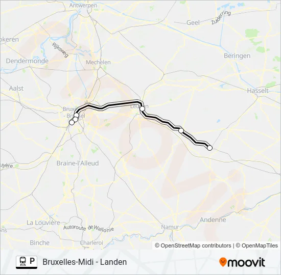 P Train Line Map