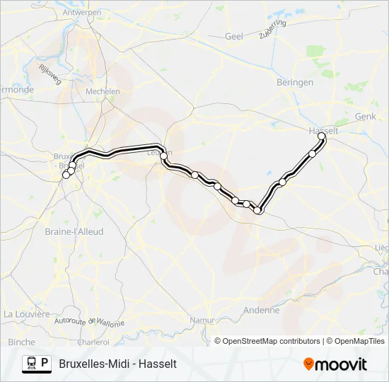 P Train Line Map