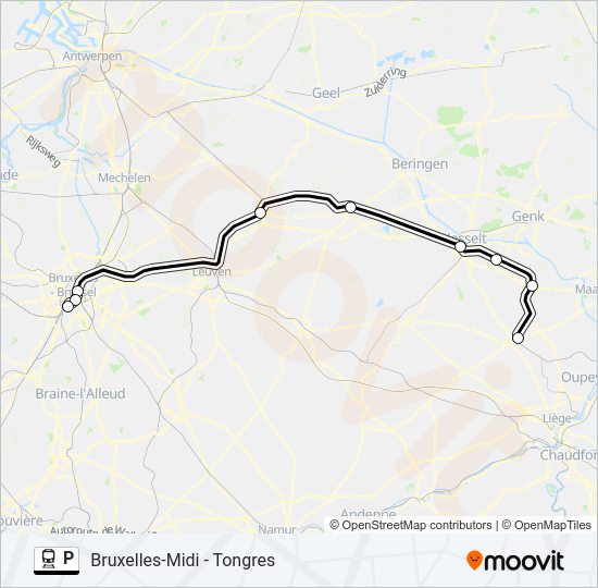 P Train Line Map