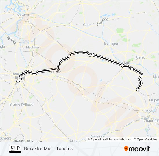 P train Line Map