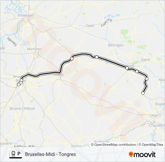 P Train Line Map