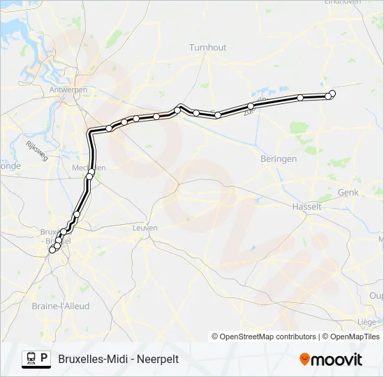 P Train Line Map