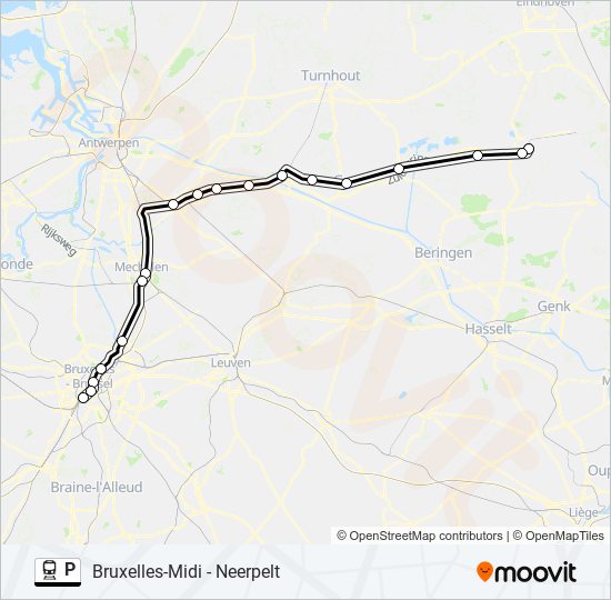 P train Line Map