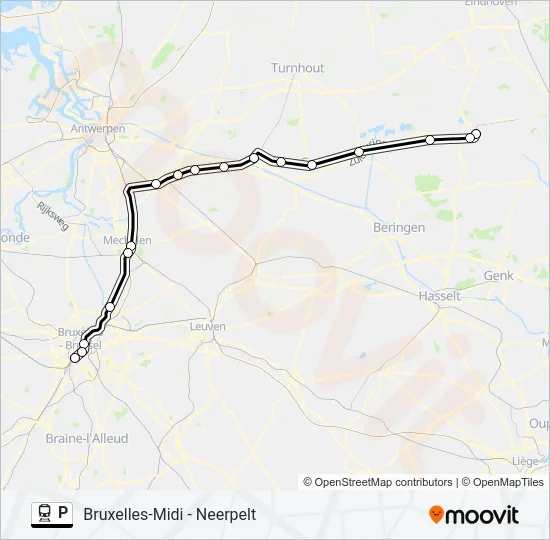 P Train Line Map