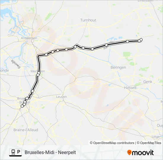 P Train Line Map