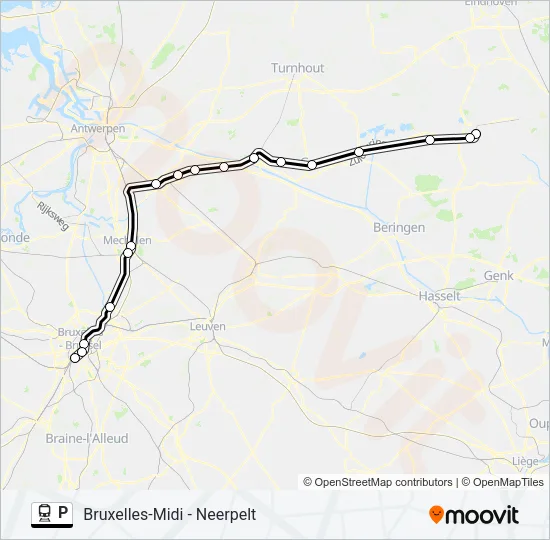 P Train Line Map