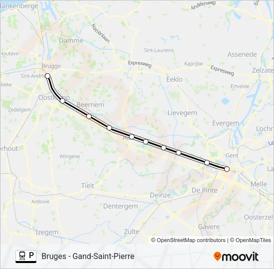 P Train Line Map