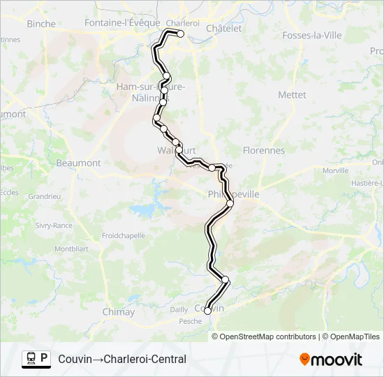 P Train Line Map