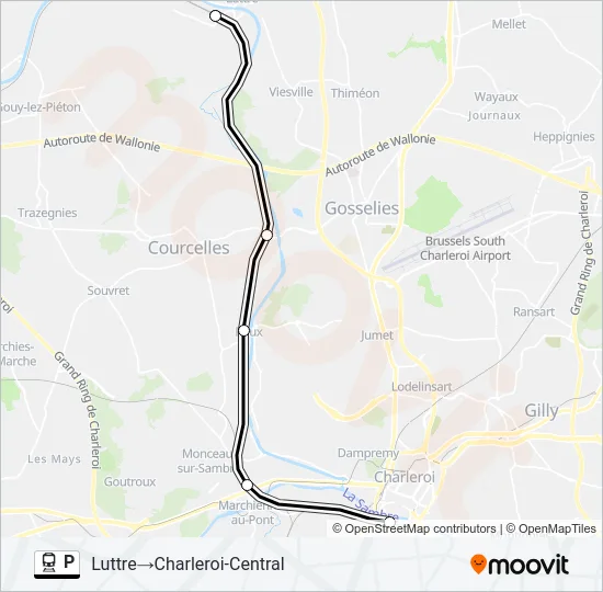 P Train Line Map