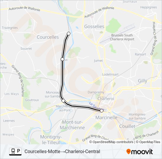 P Train Line Map