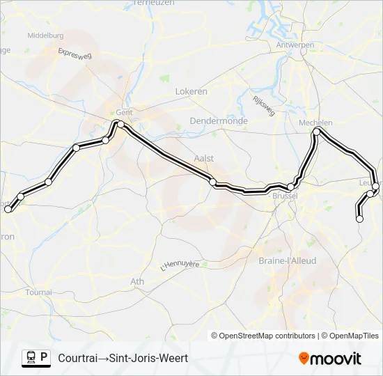 P Train Line Map