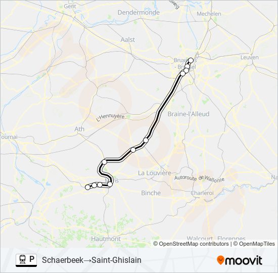 P train Line Map