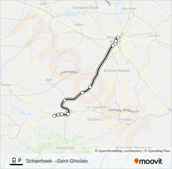P Train Line Map