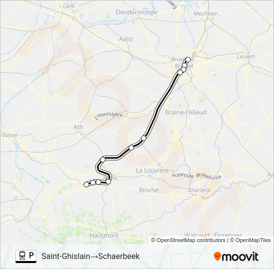 P Train Line Map