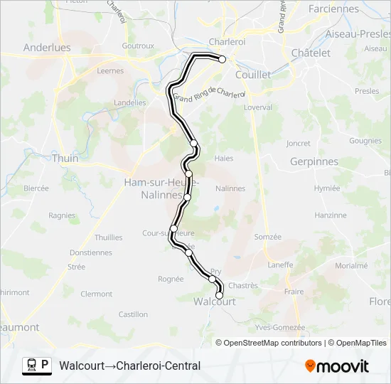 P Trein Line Map
