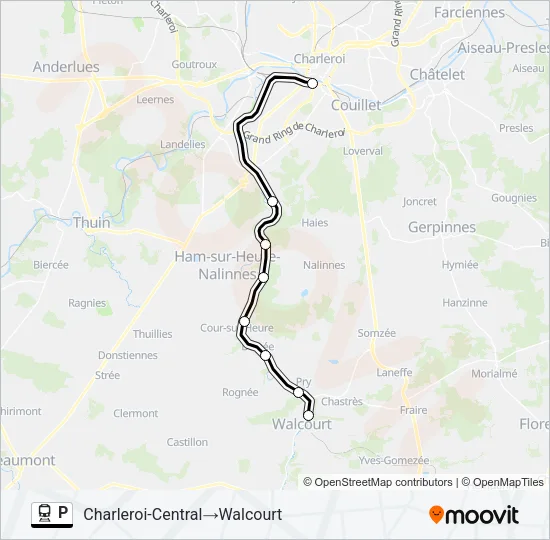 P Train Line Map