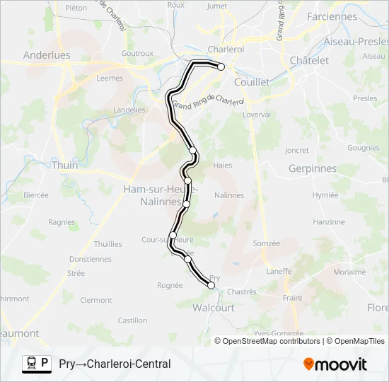 P Train Line Map