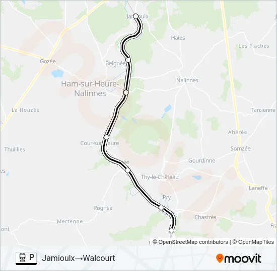 P Train Line Map