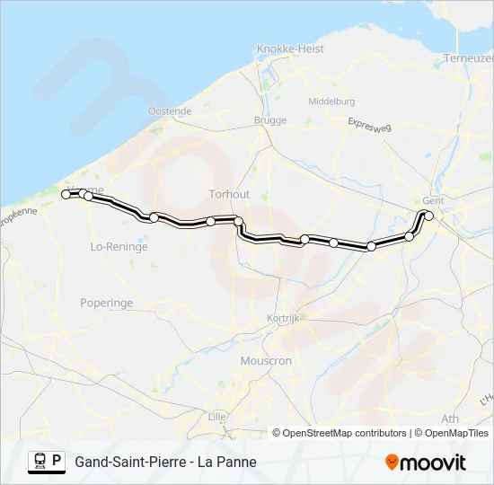 P Train Line Map