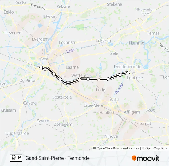 P Train Line Map