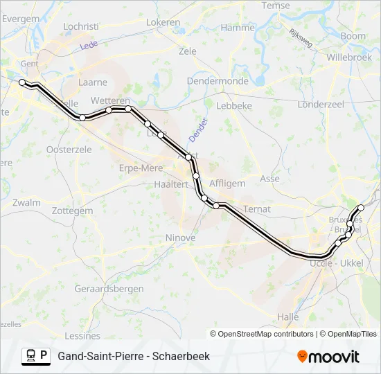 P Train Line Map