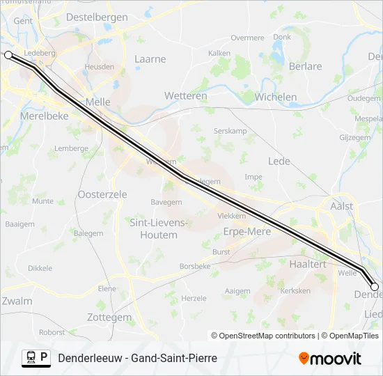 P Train Line Map