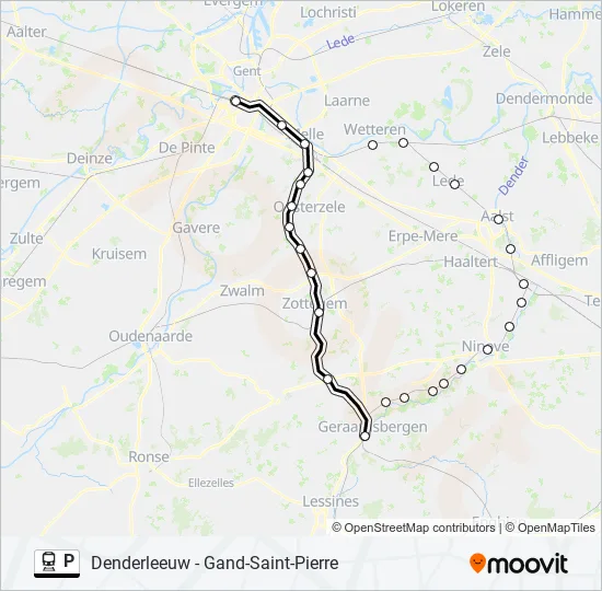 P Train Line Map