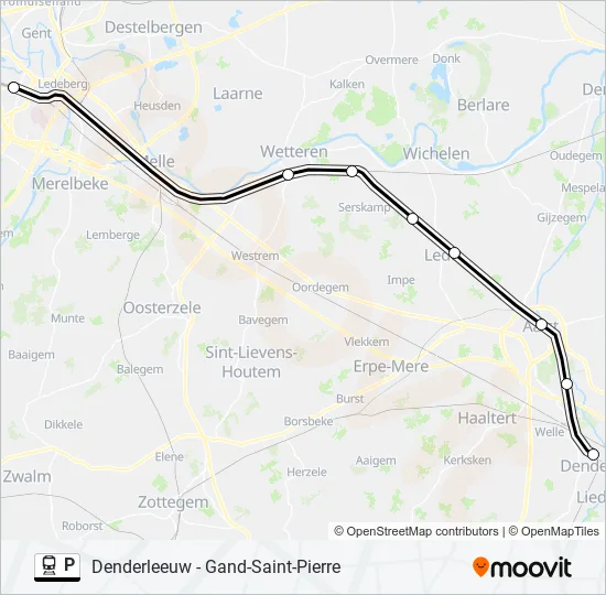 P Train Line Map