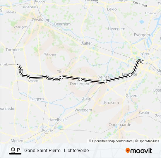 P train Line Map