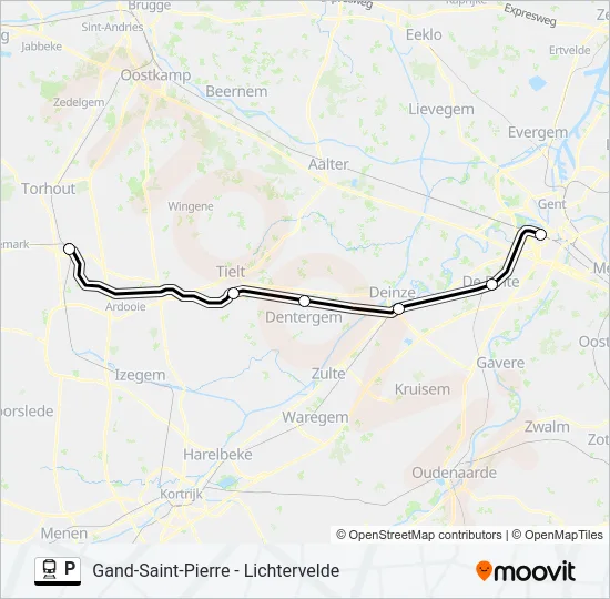 P Train Line Map