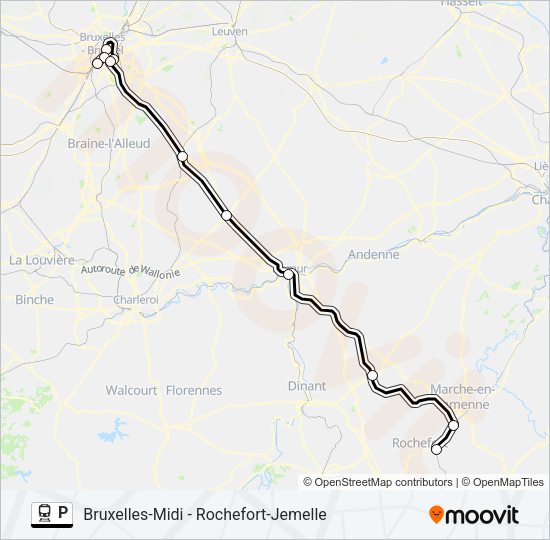 P Train Line Map