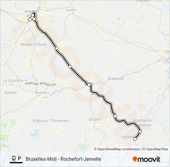 P Train Line Map