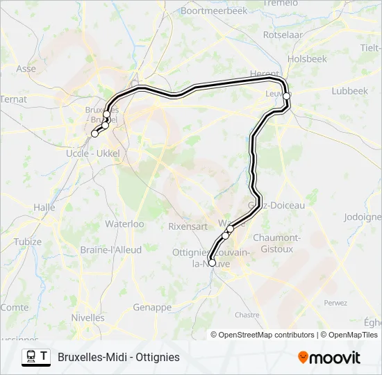 T Train Line Map