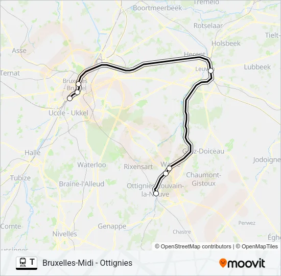 T Train Line Map
