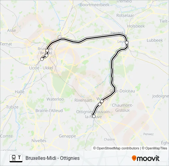 T Train Line Map
