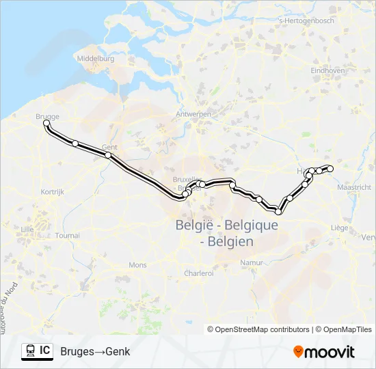 IC Train Line Map